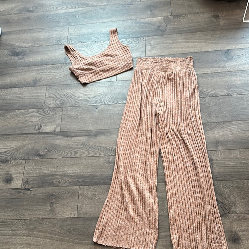 Z Supply Tan Wide Leg Set